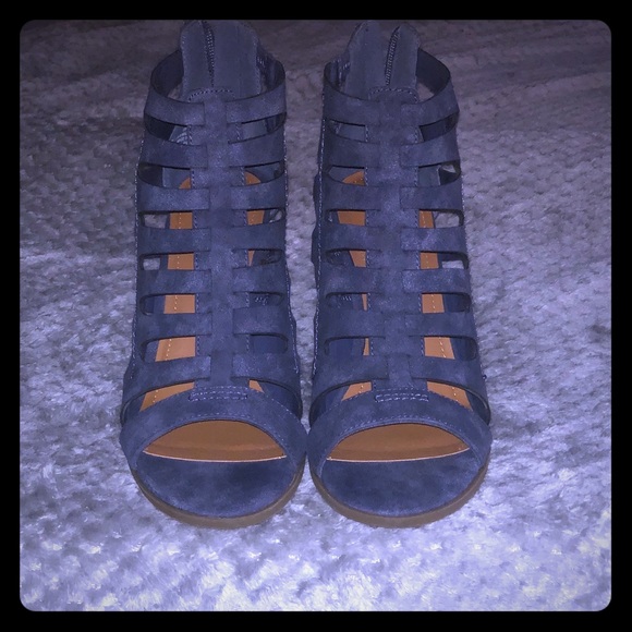 Women’s stacked heel peep toe - Picture 1 of 4